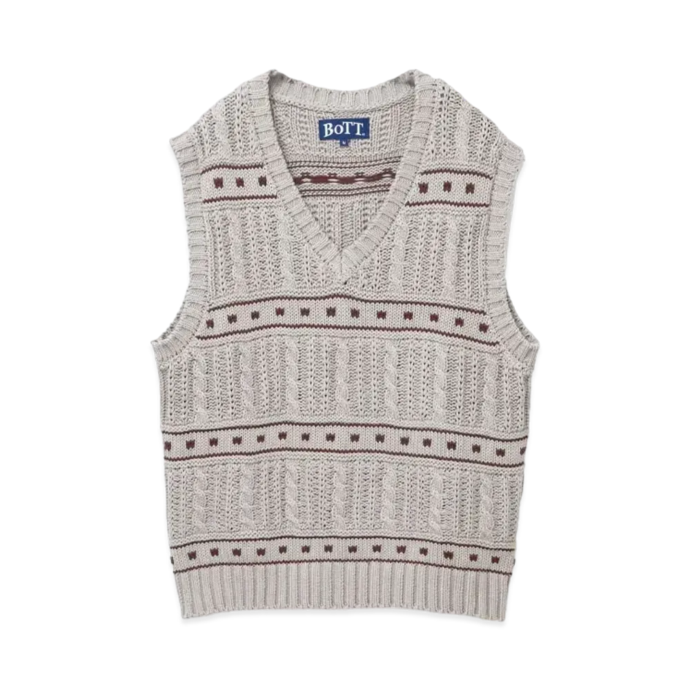 BoTT Cable Knit Vest "Natural"