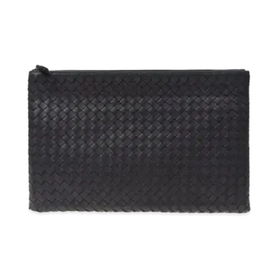 Bottega Veneta Lambskin Hand Bag "Blue"