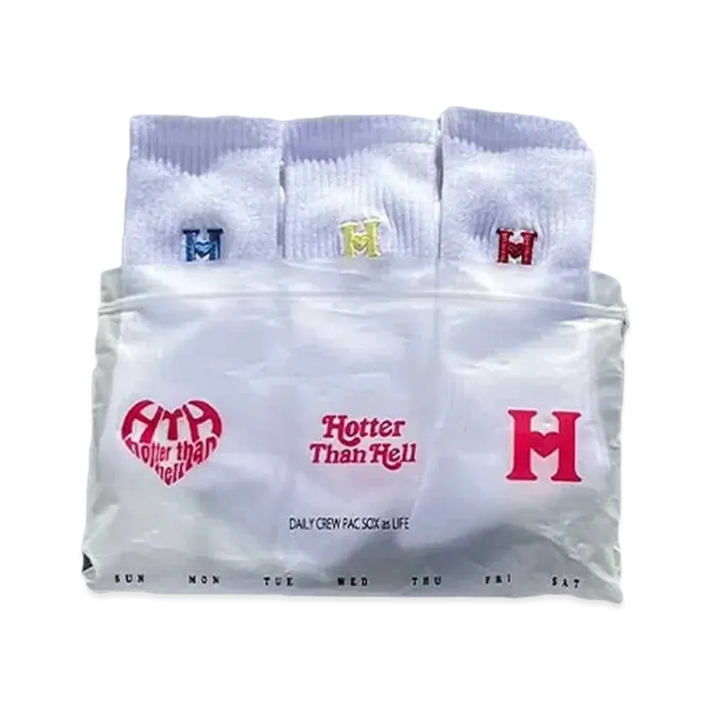 HTH 3pack socks "WHITE(MIX)"