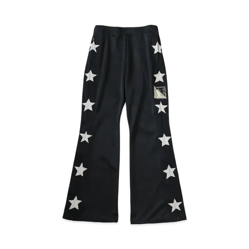 KAPITAL Smooth Jersey Stunt Man Woman Track Pants "Black"