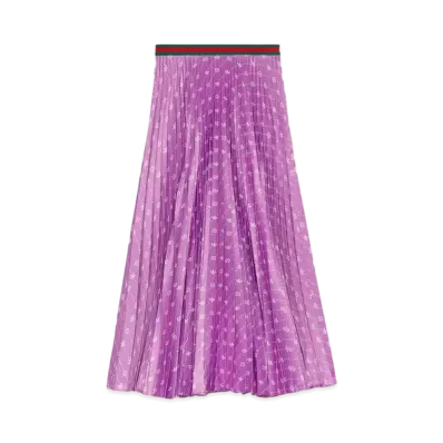 adidas x GUCCI Satin Pleated Skirt "Purple"