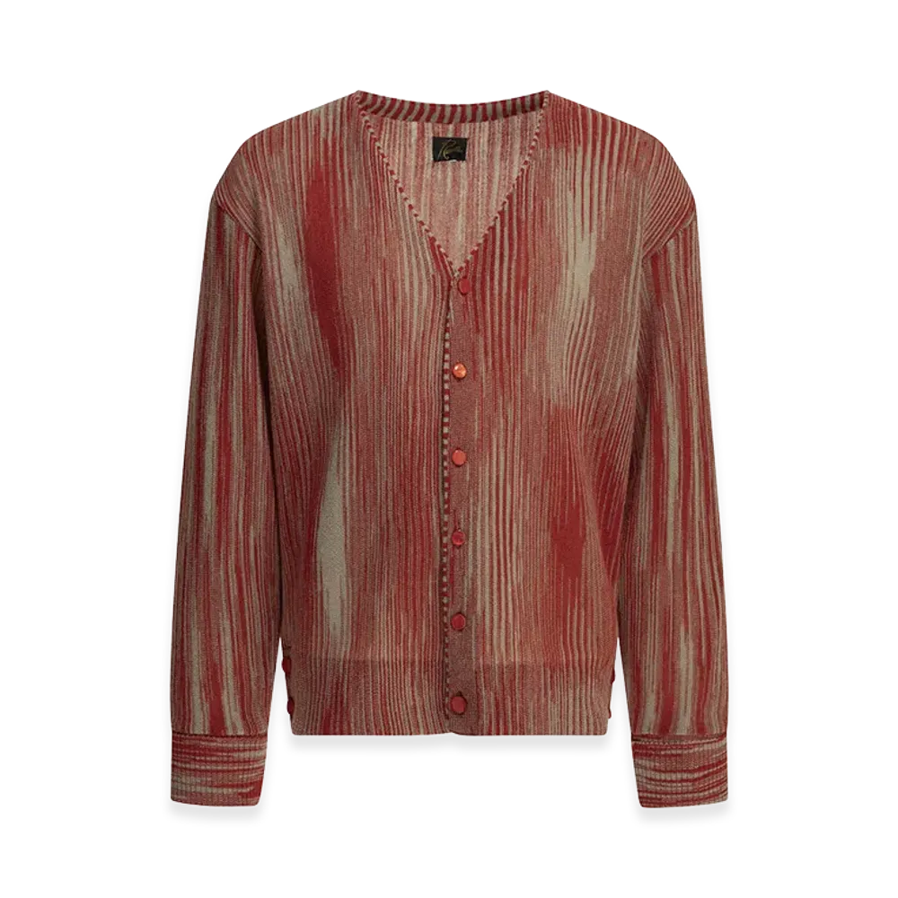 NEEDLES Striped Cardigan "Red"