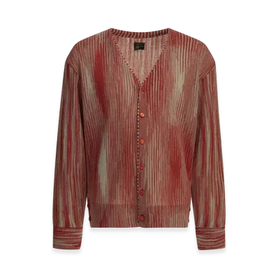 NEEDLES Striped Cardigan "Red"