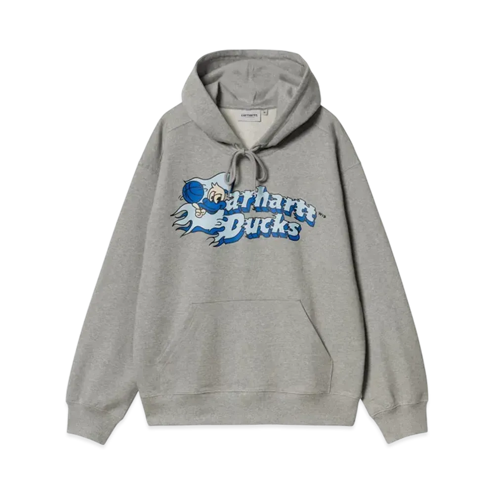 Carhartt WIP Hooded Flaming Ducks Sweat "Grey Heather"