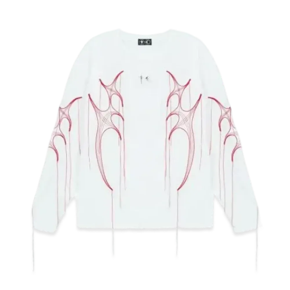 THUG CLUB Tribal Tree Sleeve "White Red"