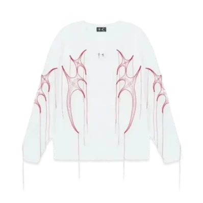 THUG CLUB Tribal Tree Sleeve "White Red"