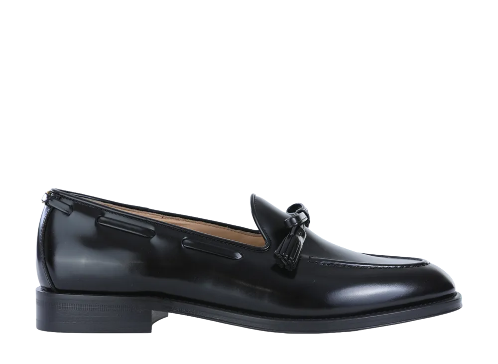 Valentino Garavani Bowshire Moccasin In Shiny Calfskin "Black"