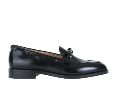 Valentino Garavani Bowshire Moccasin In Shiny Calfskin "Black"
