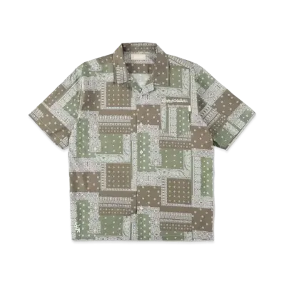 WIND AND SEA WDS_(PAISLEY-PATTERN) S/S SHIRT "Olive"