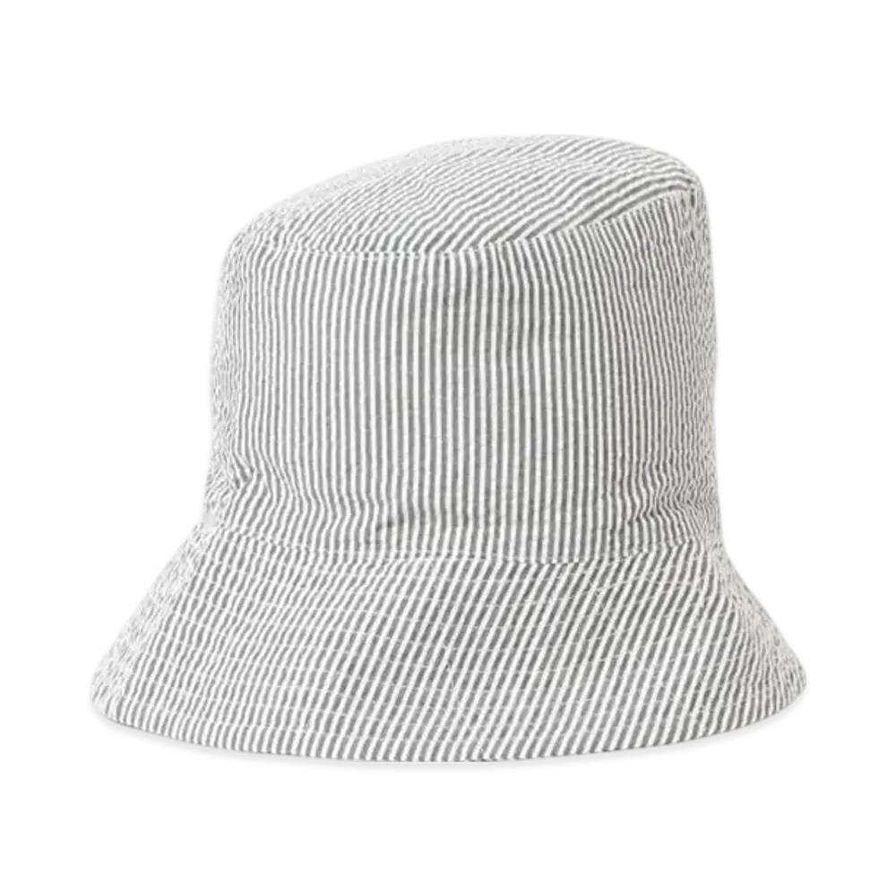 ENGINEERED GARMENTS Bucket Hat "Navy Cotton Seersucker Stripe"