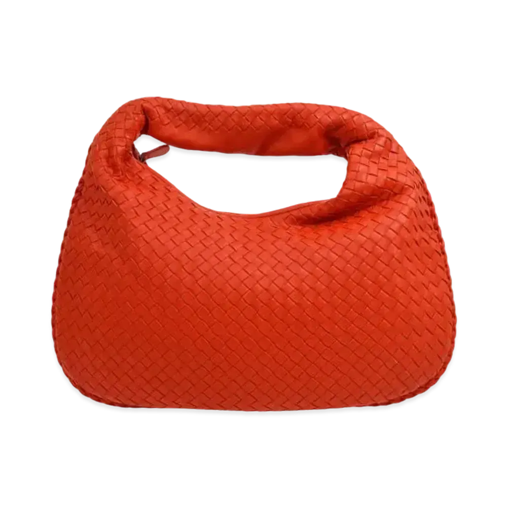 Bottega Veneta Intrecciato Handle Bag "Orange"