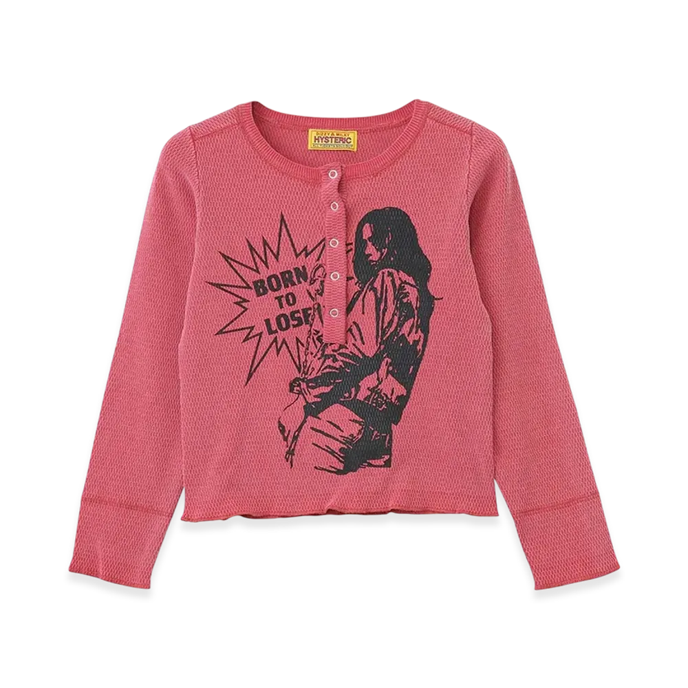 HYSTERIC GLAMOUR Born To Lose Pullover "Pink"