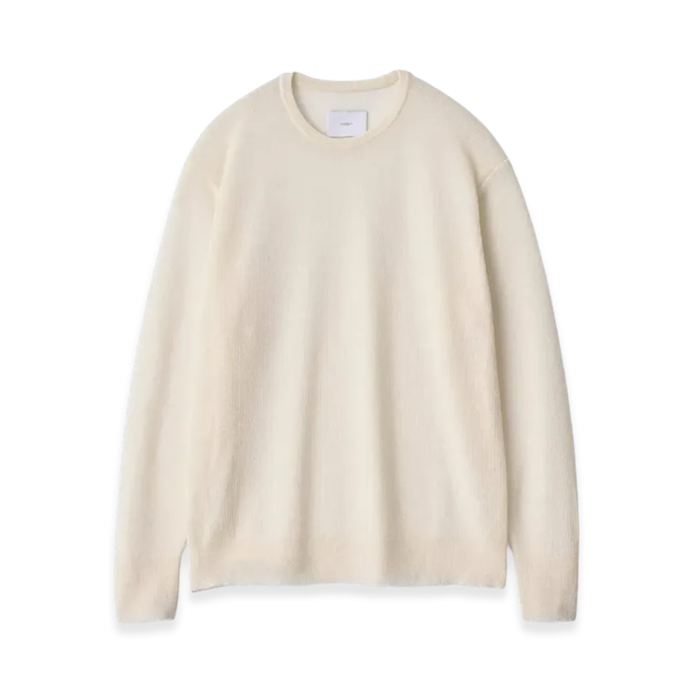 ssstein PE/RAMIE Knit Crew Neck Long Sleeve "Off White"