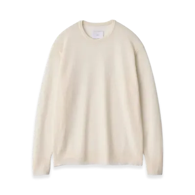 ssstein PE/RAMIE Knit Crew Neck Long Sleeve "Off White"