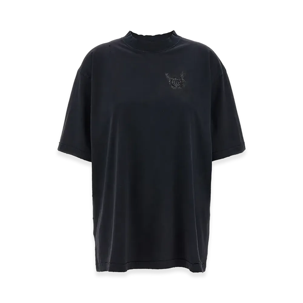 BALENCIAGA Women's Glitter T-Shirt "Black"