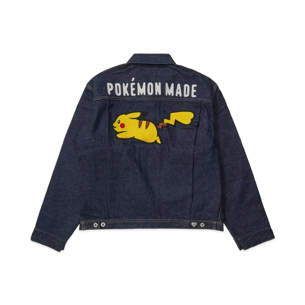HUMAN MADE x Pokemon Made Denim Jacket (Pikachu) "Indigo"