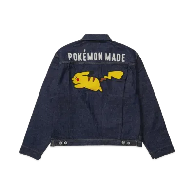 HUMAN MADE x Pokemon Made Denim Jacket (Pikachu) "Indigo"