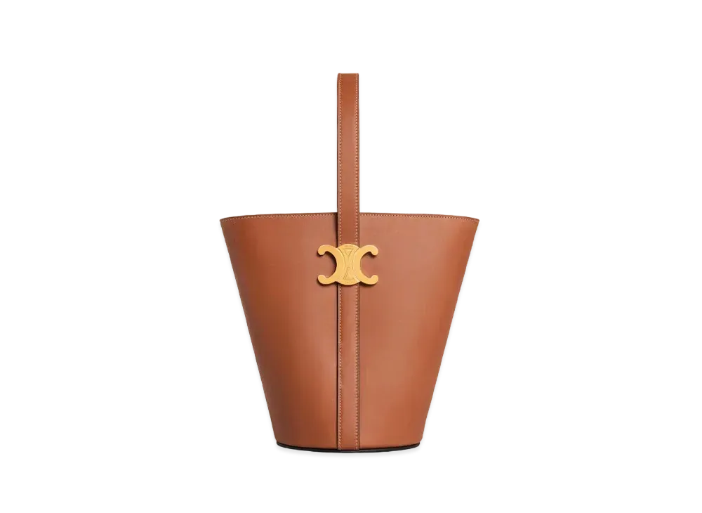 CELINE Bucket Triomphe In Natural Calfskin "Tan"