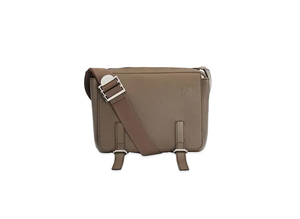LOEWE Xs Military Messenger Bag In Soft Grained Calfskin "Dark Moss"