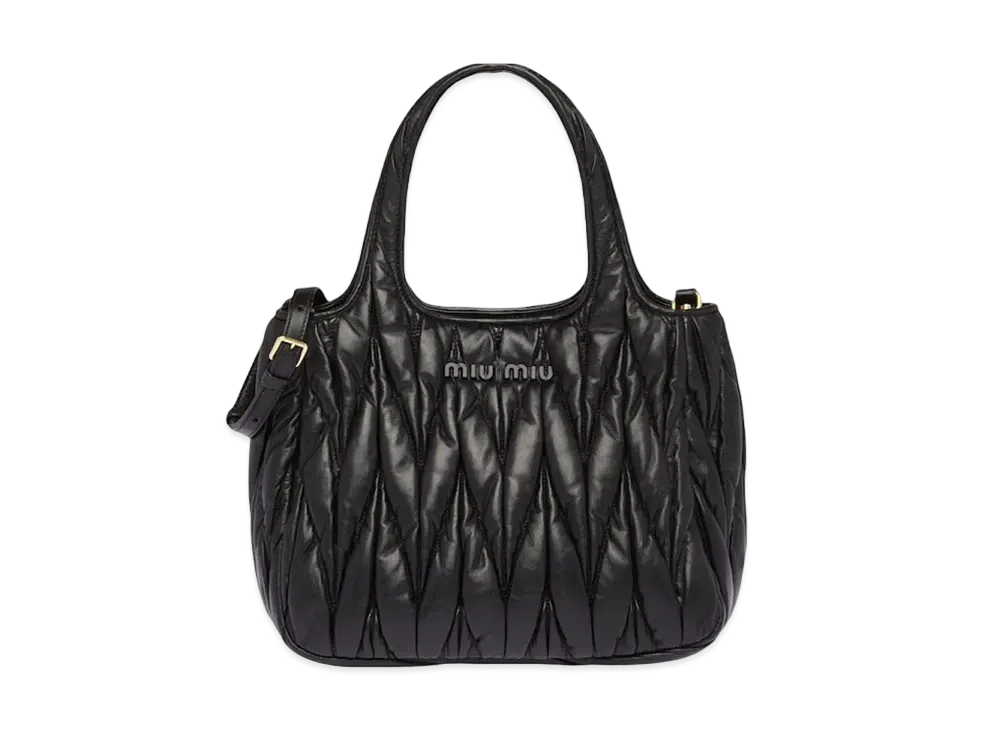 MIU MIU Mateerassenapa Leather Handbag Japan Exclusive "Black"
