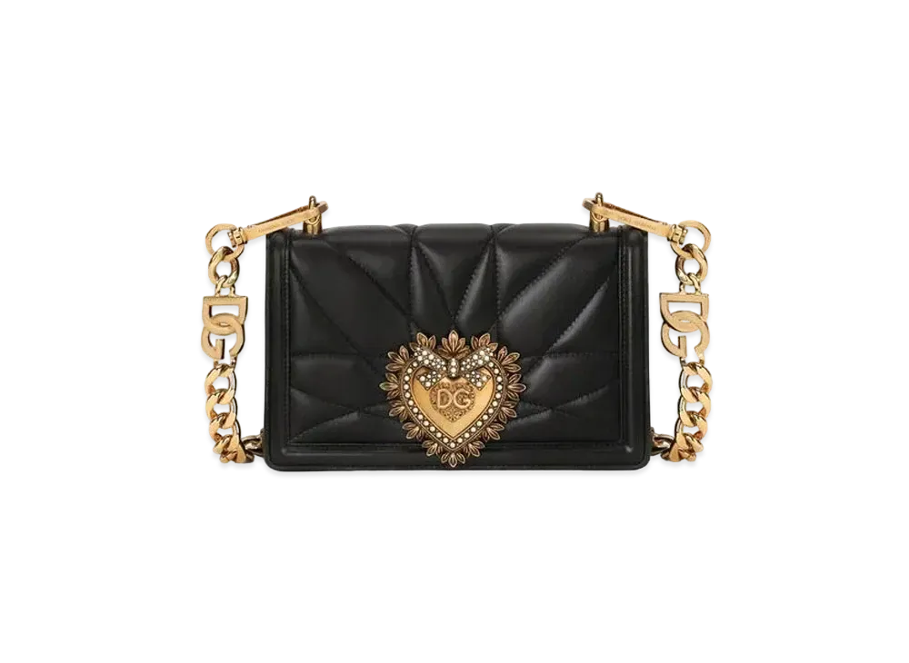 Dolce&Gabbana Dave Bag Medium Matrasse Nappa Jewelry Strap "Black"