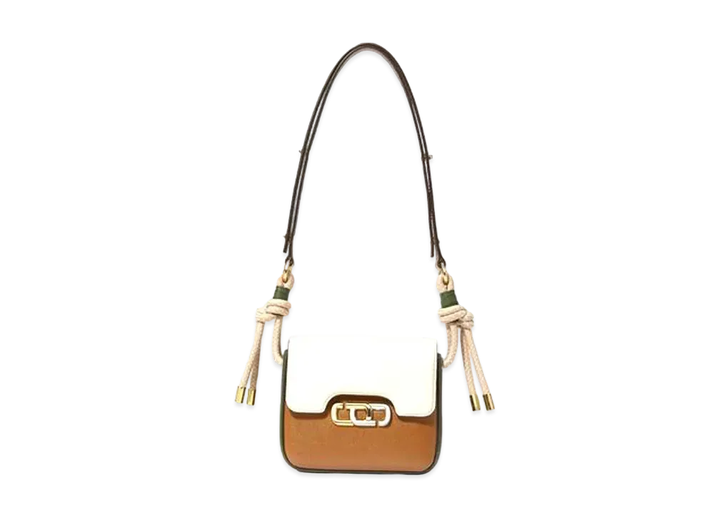 Marc Jacobs The J Link Mini Colorblocked Shoulder Bag "Dark Green Multi"