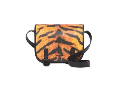 BURBERRY Tiger Print Messenger Bag "Black/Orange"