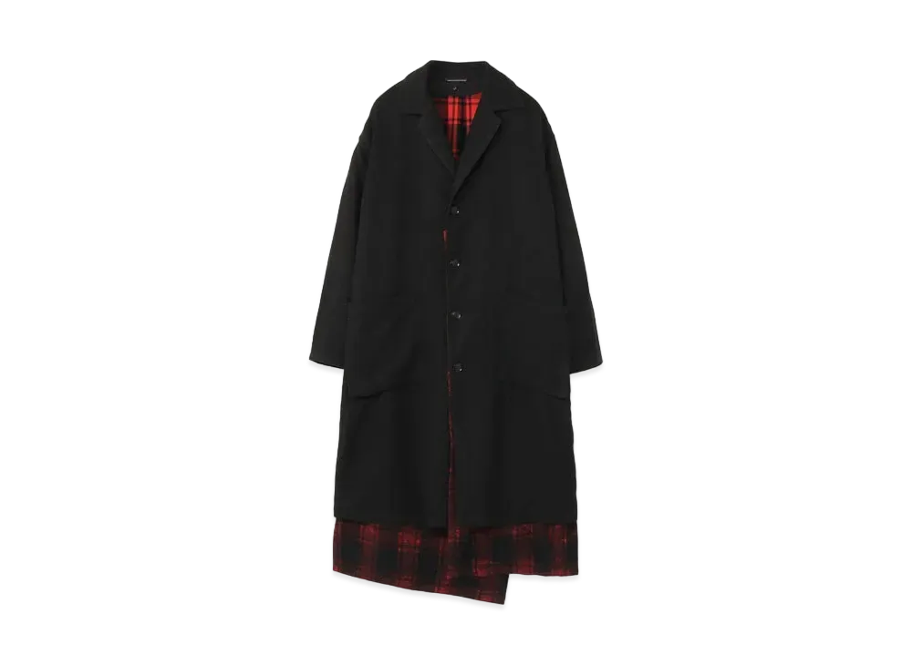 Yohji Yamamoto Y's LINEN WOOL LINER COAT "Red"