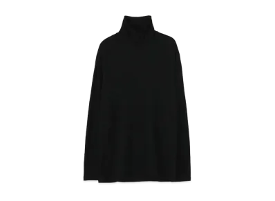 Yohji Yamamoto Pour Homme WOOL AIR PLAIN STITCH REGULAR TURTLE LONG SLEEVES "Black"