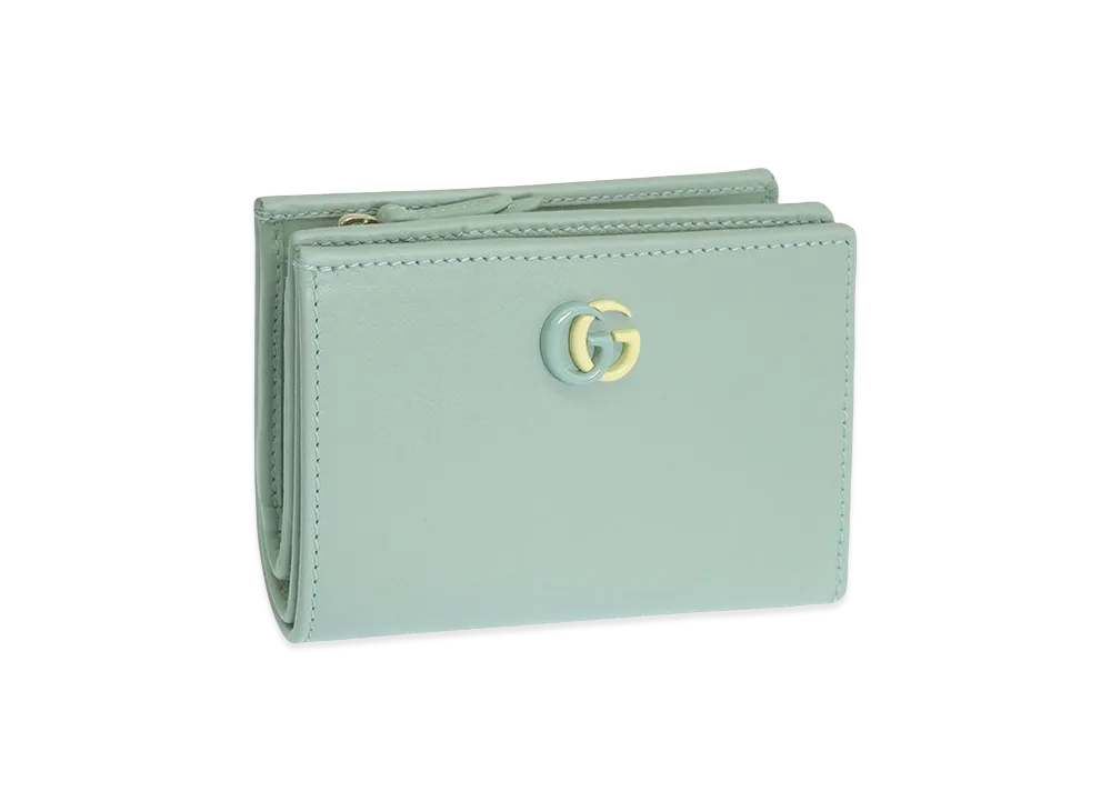 GUCCI Women's Bifold Wallet Compact Wallet Leather "Green"