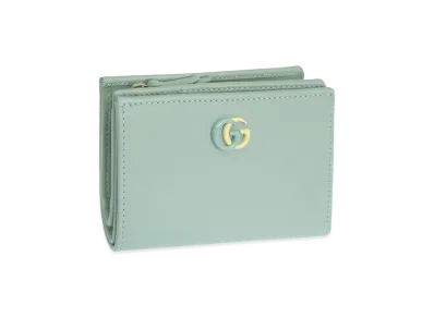 GUCCI Women's Bifold Wallet Compact Wallet Leather "Green"