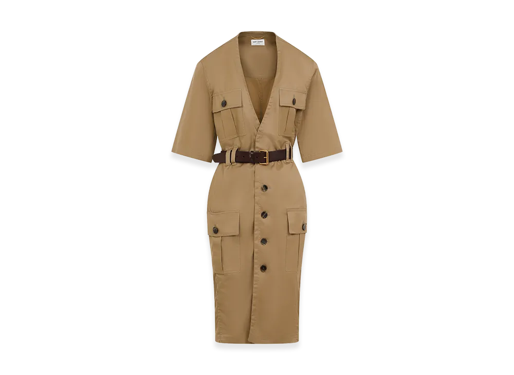 Saint Laurent Women's Dress "Beige"