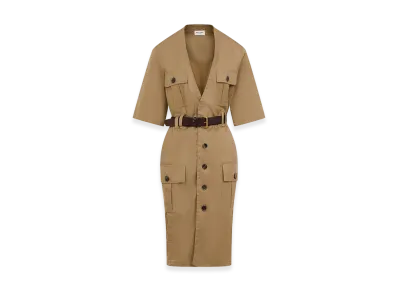 Saint Laurent Women's Dress "Beige"