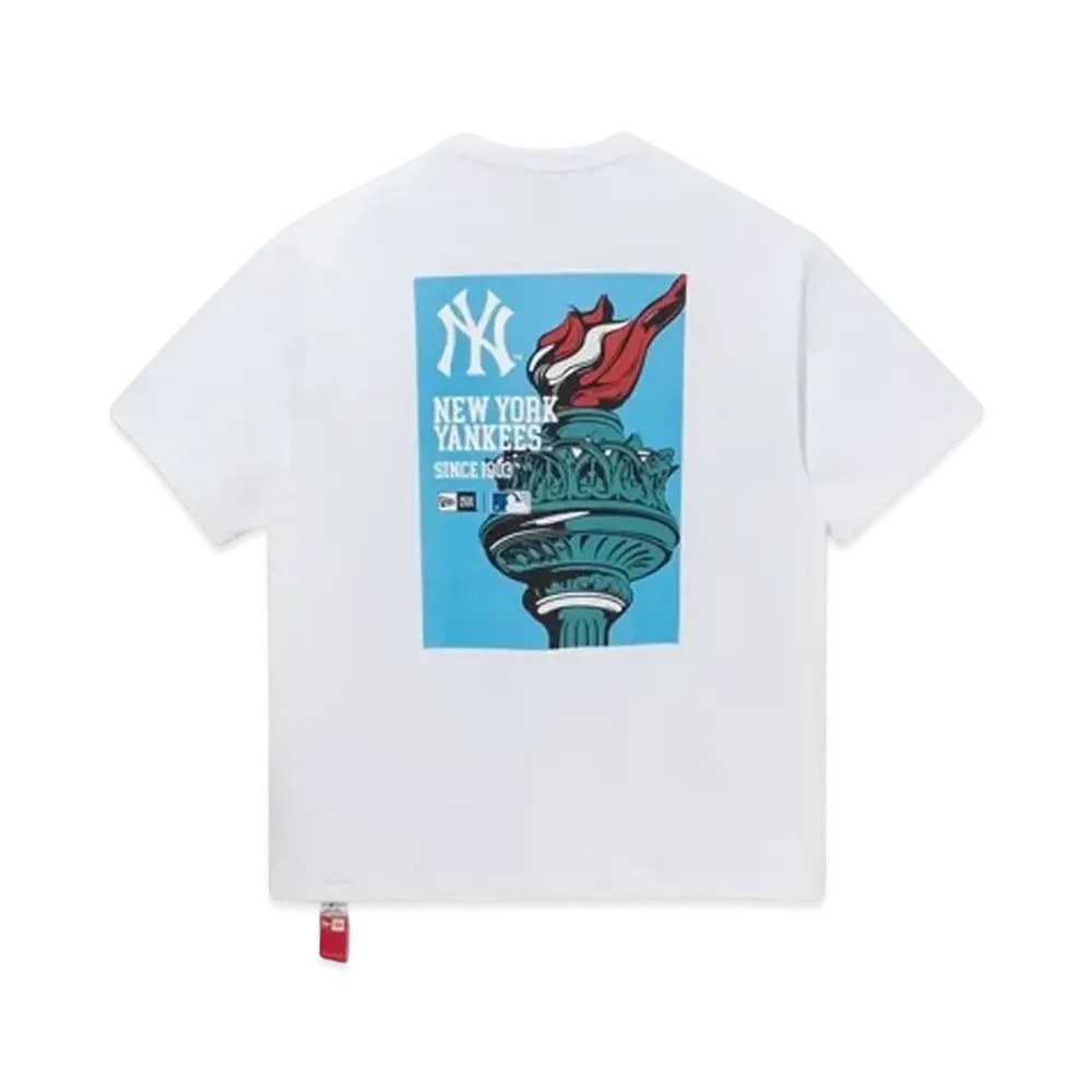 NEW ERA Short Sleeve T-shirt MLB Apparel New York Yankees Poster Logo "White"