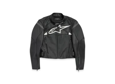 BALENCIAGA Women's Upcycled Racer Jacket "Black White"