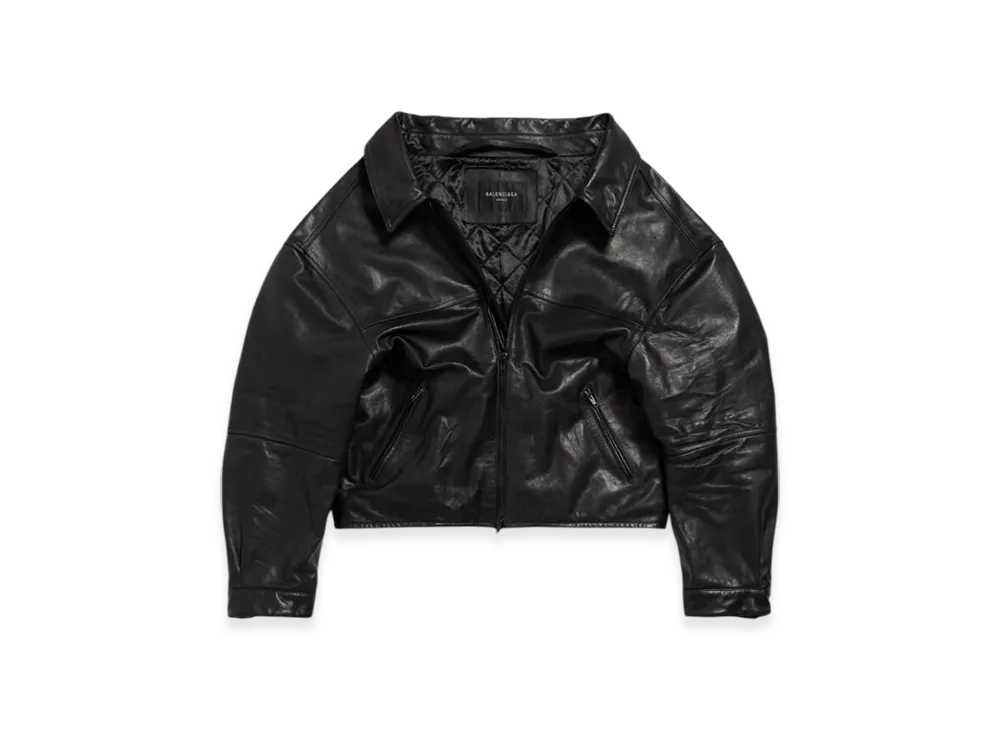 BALENCIAGA Off Shoulder Jacket "Black"