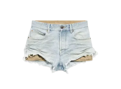 BALENCIAGA Women's Mini Shorts "Light Blue"