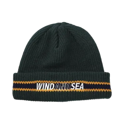 WIND AND SEA Logo Line Knit Cap "Green"