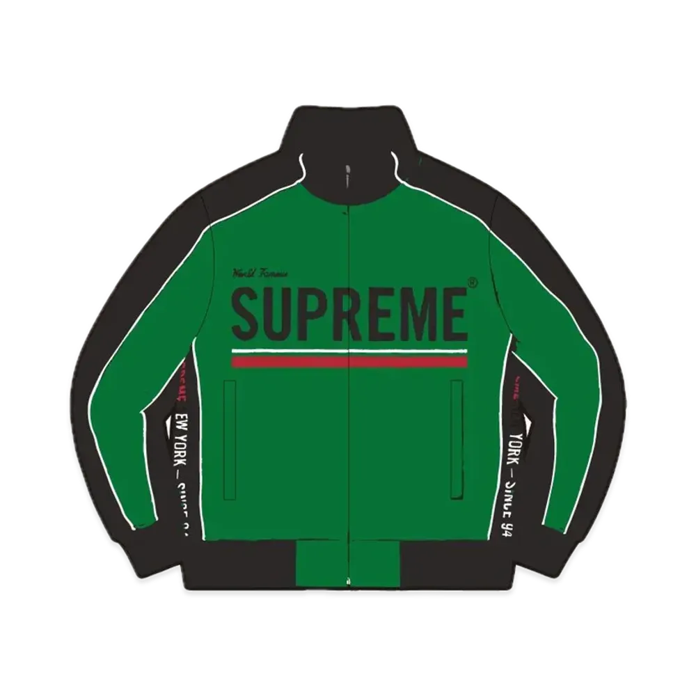 Supreme World Famous Jacquard Track Jacket "Green"