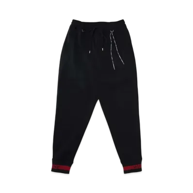 mastermind WORLD Regular Colorribbed Track Pants "Black Red"