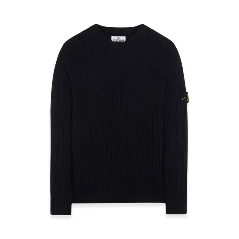 Stone Island 538C2 Full Rib Wool Knitted Sweater - 22FW "Navy Blue"