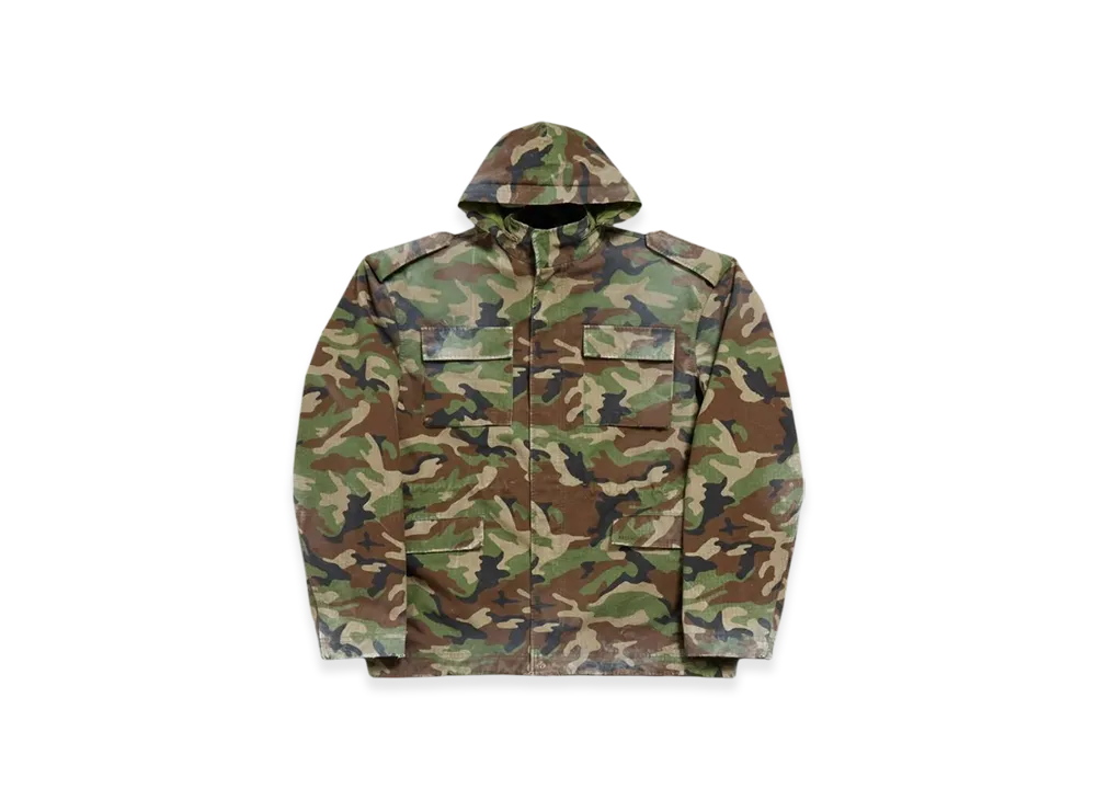 BALENCIAGA Dark Camo Biker Army Jacket "Dark Green"