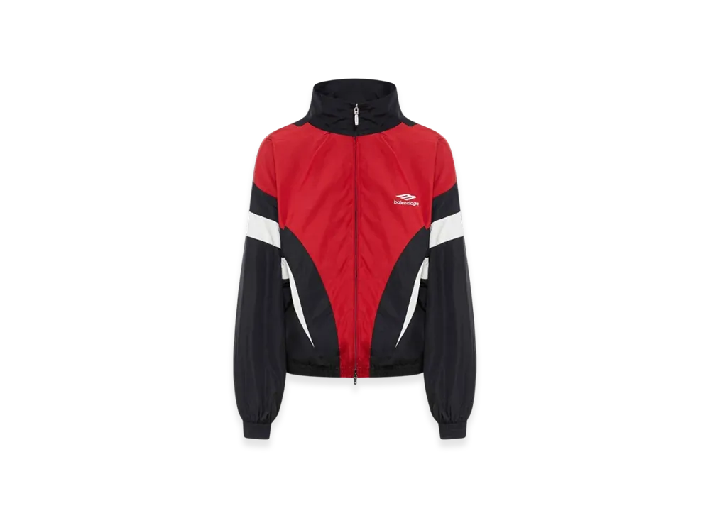 BALENCIAGA 3B Sports Icon Off Shoulder Tracksuit Jacket "Black"