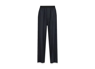 BALENCIAGA Women's Pinstriped Trousers With Elasticated Waist "Blue"