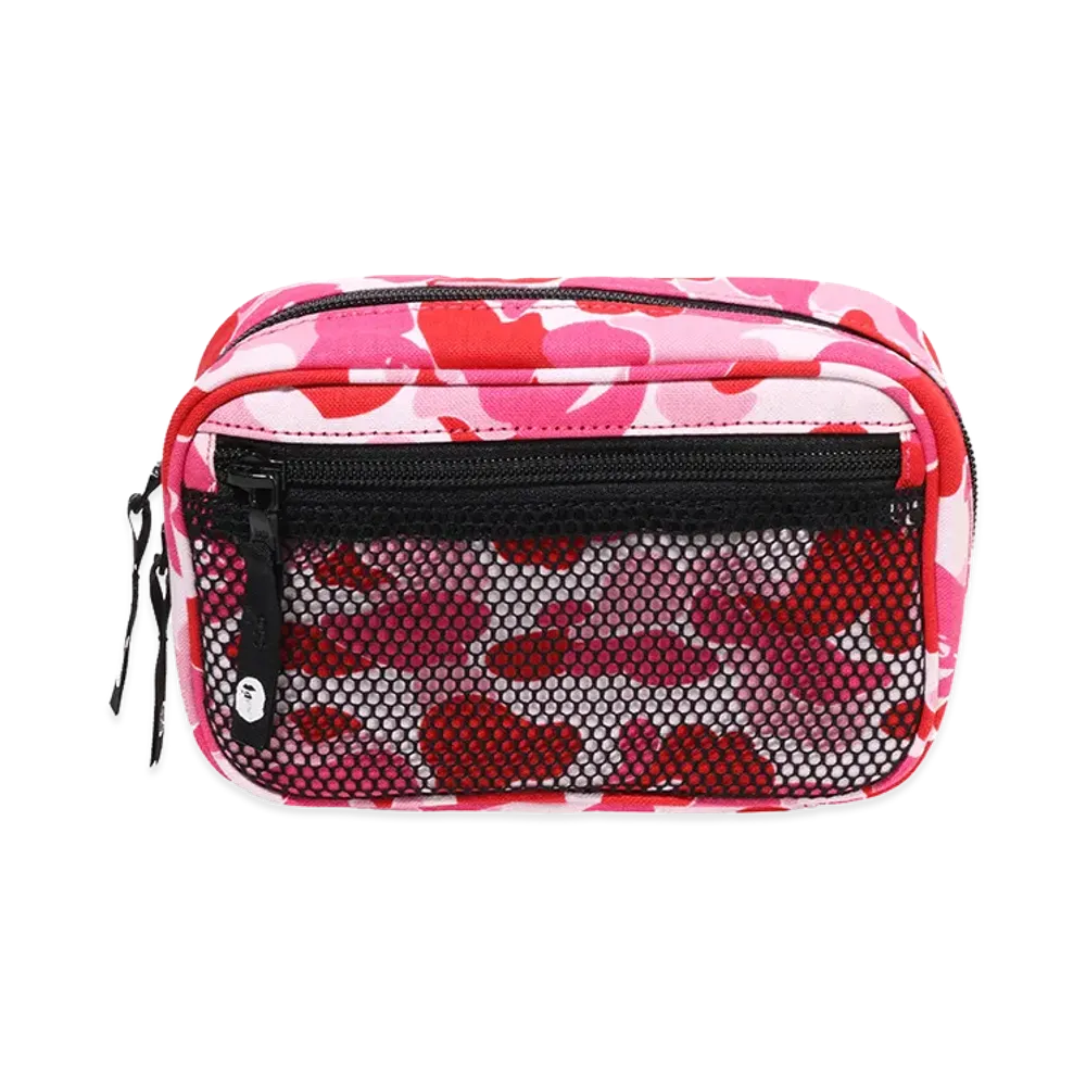 A BATHING APE ABC Camo Gadget Pouch "Pink"