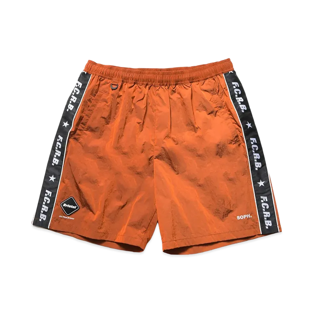 F.C.Real Bristol Nylon Chambray Practice Shorts "Orange"
