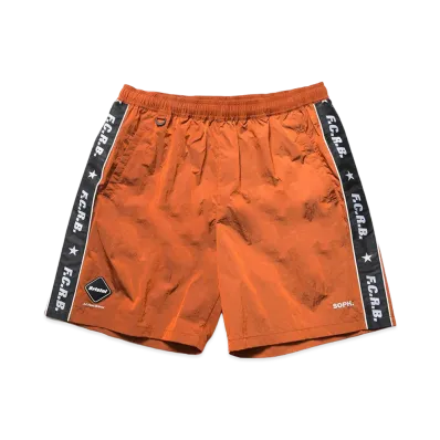 F.C.Real Bristol Nylon Chambray Practice Shorts "Orange"