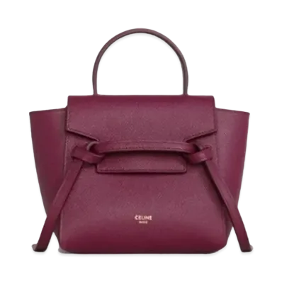 CELINE Pico Belt Bag in Grained Calfskin "Acai"