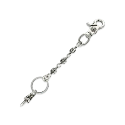 Chrome Hearts #2 Cross Ball Key Chain "Silver"