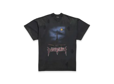 BALENCIAGA Paris Moon Double Front T-Shirt Oversized "Black"